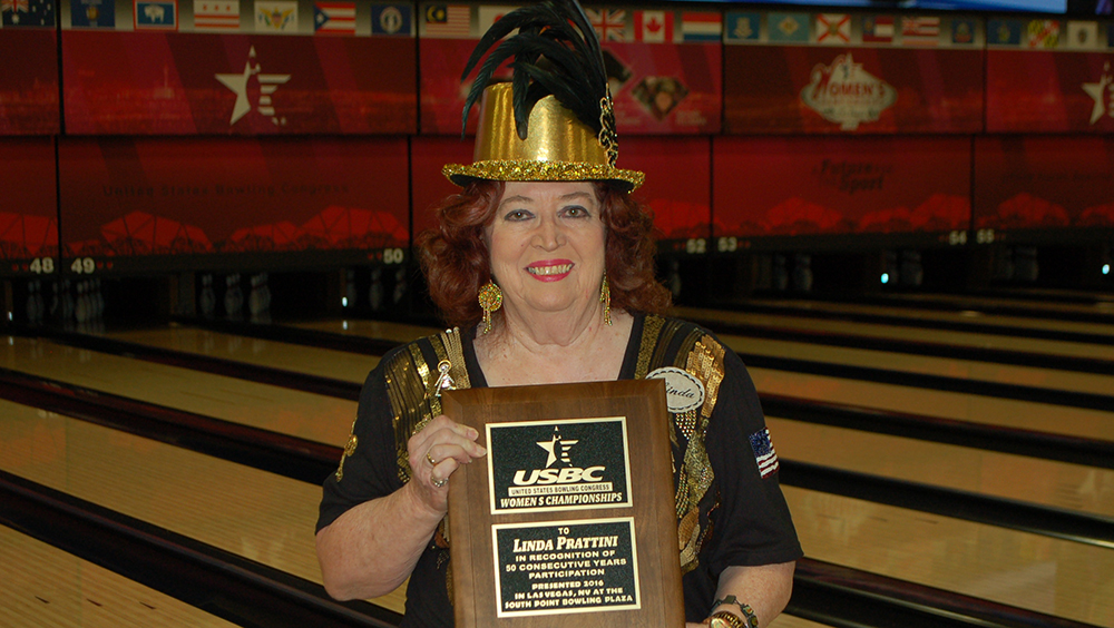 Linda Prattini celebrating her 50th appearance in 2016 Linda Prattini celebrating her 50th appearance in 2016